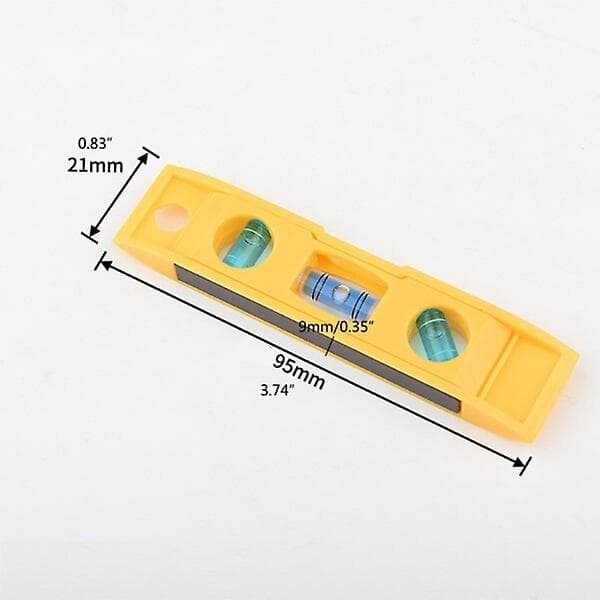 Mini 3-Bubbla Vattenpass med Nyckelring Magnetisk Gradienter Nivå Mätning