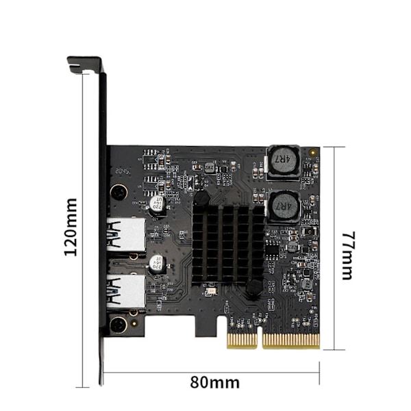 Pcie-konverter Pci-express Usb 3.1 Gen 2-adapterkort Selvdrevet Pcie-kort