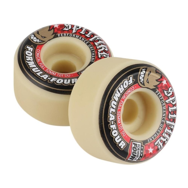 Street Brushing Wheel Dance Board Wheel 52mm 101duro Skateboard Wheel,52mm 101duro Sort+Rød