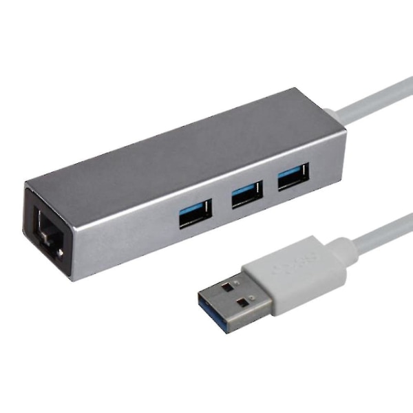 Usb3.1 Hub Gigabit Ethernet-nettverksadapter+3 Port Hub Usb 3.0