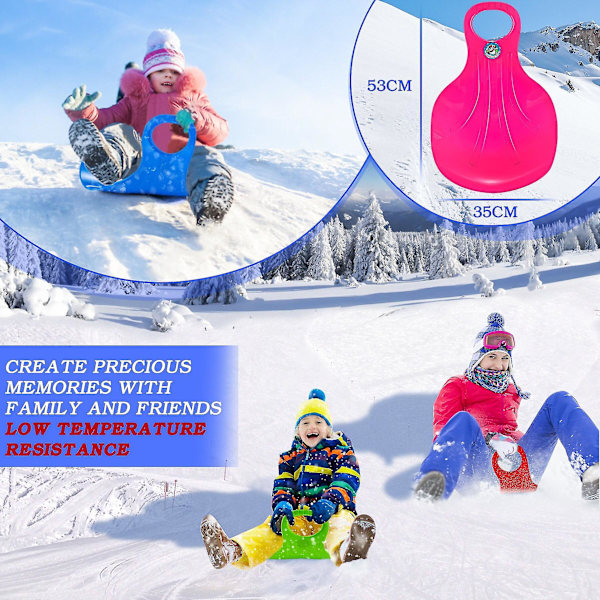 4 st Tjockare Barn Vuxen Snö Släde Solid Färg Skidbräda Utomhus Gräs Sand Slider Sledge Underhållningsverktyg
