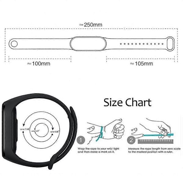 Armbånd til Xiaomi Mi Band 7 Sport Strap ur Blødt silikone armbånd til xiaomi white