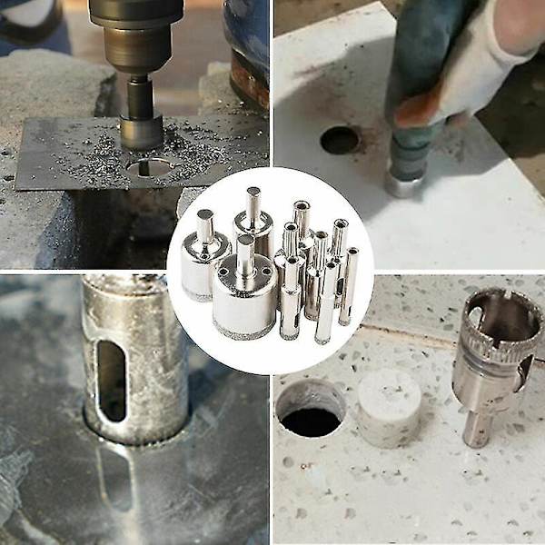 10 stk. Healwe 6-32 mm hulåbner diamantglas fliseboring glasboring