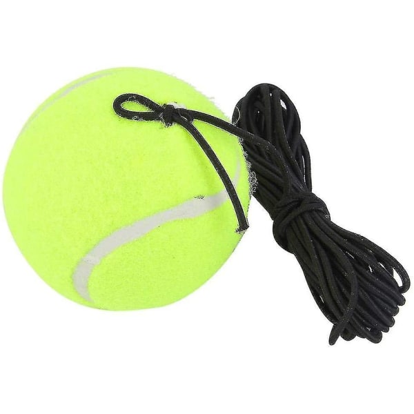 Tennisball med snor, tennis for nybegynnere treningsball, tennisball trenersett med elastisk gummistreng for barn, ungdom, nybegynnerøvelse (grønn) (1 stk)