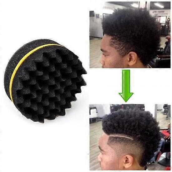 Salon Barber Wave Dobbeltsidig Hårcurl Twist til Dreadlocks Børstesvamp Spiral Locs