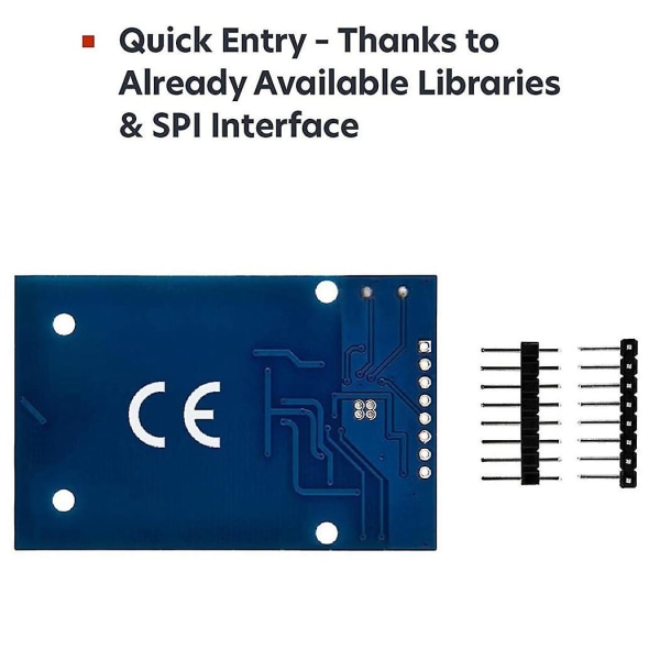 Rfid Kit Rc522 Med Læser, Chip Og Kort 13.56 Mhz Spi Kompatibel Med Kompatibel Arduino Og Kompatibel Raspberry Pi
