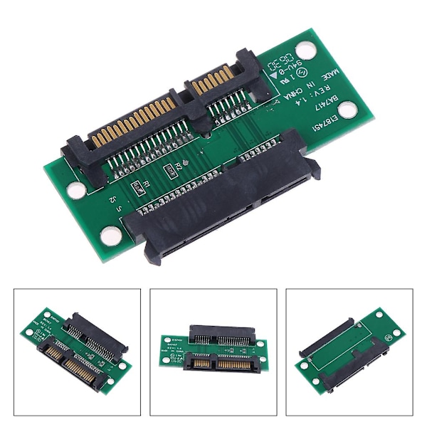 Sata 22pin 7+15 Pin til Sata 22p forlengelsesadapter, Sata 22pin hann til hunn