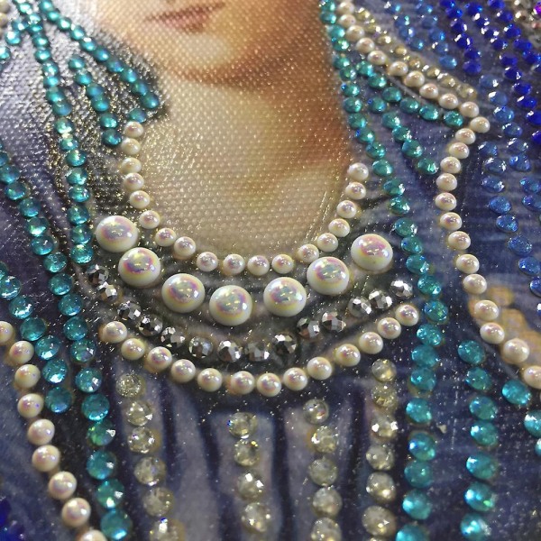 30x40 cm diamant religiøst ikon Jomfru Maria kunst Spesialform diamantmaleri DIY 5d