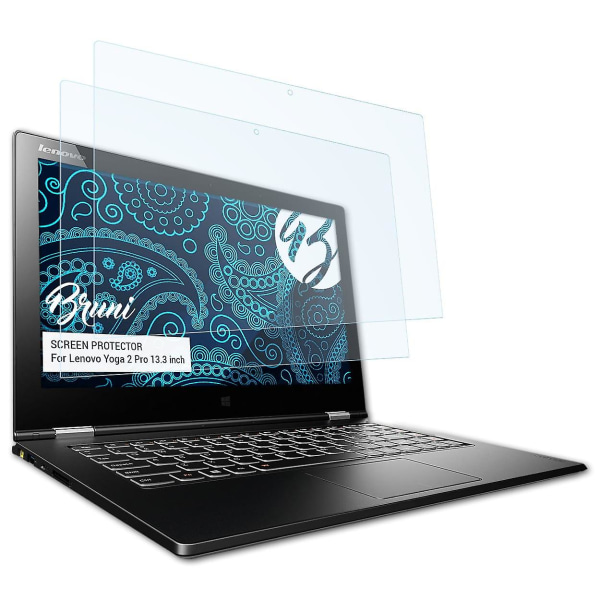 Bruni 2x skyddsfolie kompatibel med Lenovo Yoga 2 Pro 13,3 tums folie