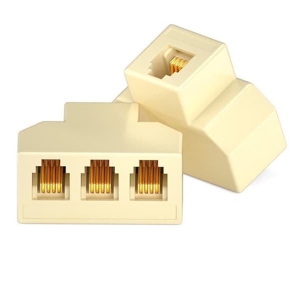 Holdbar telefon jackstik splitter-stik 1 til 3 splitter udvid forbindelse