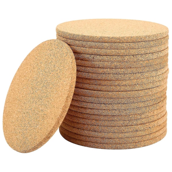 20pack Cork Coasters Compatible With Drinks,bar Coasters Absorbent Heat Resistant Reusable Saucers Compatible With Drink Wi