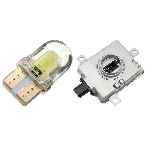 10 st LED T10 W5W COB SMD Canbus Ljusvita Registreringsskyltlampa & 1 st W3t19371 HID Xenon D2S D2R