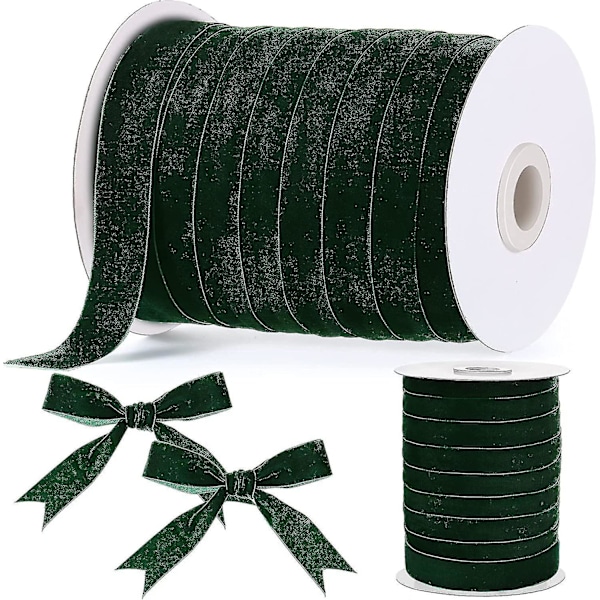 Vintage fløjlsbånd enkeltsidet spole satin fløjlsbånd til Valentinsdag bryllup juleindpakning