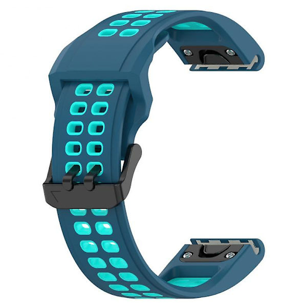 Vandafvisende silikone armbånd 20mm to-farvet åndbar til Garmin Fenix 7s Sapphire