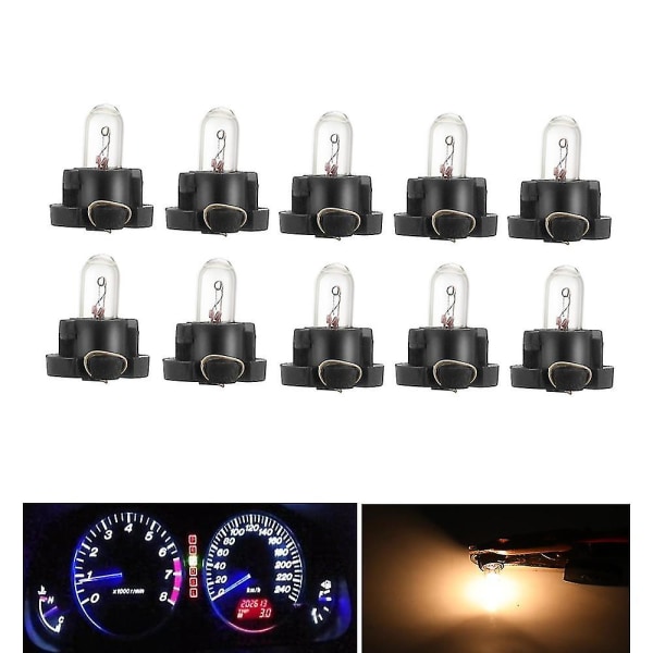 Newway 5/10st/ set T3 T4.2 Halogen Car Board Instrumentpanel Lampor 4300k 1-1.4w Halogenlampor Indikator Kil Car Dashboard Led Light