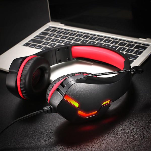 Hifi-headset med lysende headset 360 graders optagelse 3d stereo surround sound