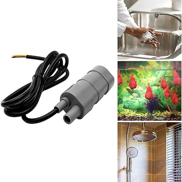 12v nedsänkbar vattenpump, 840l/h högflödespumpar mikromotor vattenpump kompatibel Rv, damm, akvarium, fontän