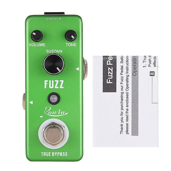 Gitarreffektpedal med volum, tone og sustain kontrollknapp i aluminiumlegering, True Bypass
