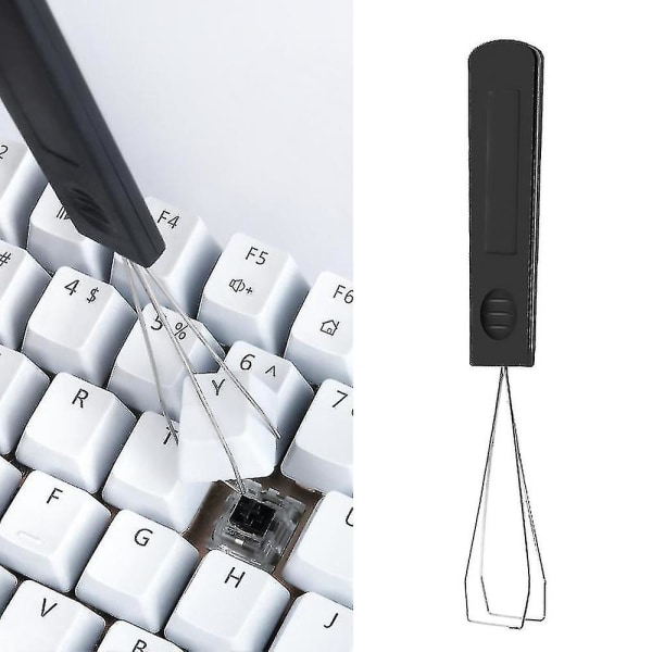 Mekanisk tastatur Keycap Puller Key Cap Remover Rengjøringsartikler 1 stk-svart