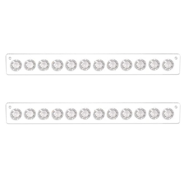 2-pack halsbandshållare i akryl, väggmonterad halsbandsorganisatör