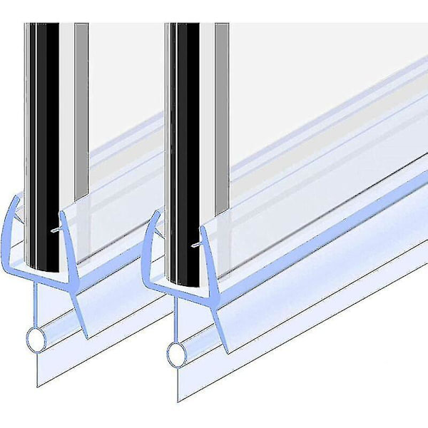 Aleko brusedørstætning 100 cm 2 stk. til 4-6 mm glas, foldebar bruseafskærmningstætning, udskiftningstætning, lige/buet glas brusedørstætning