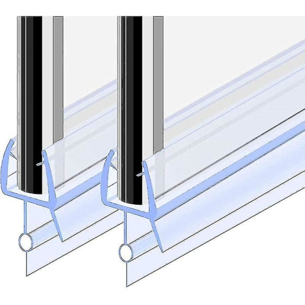 Aleko dusjdørtetning 100cm 2stk For 4-6mm glass, sammenleggbar barriere dusjkabinetttetning, erstatningstetning, rett/buet glass dusjdørtetning