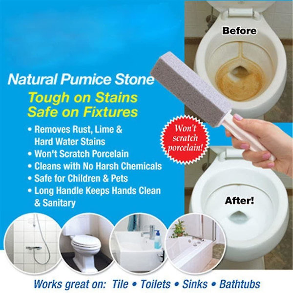 Pimpstein for rengjøring av toalettskål, hardt vann toalettskål Ringrens
