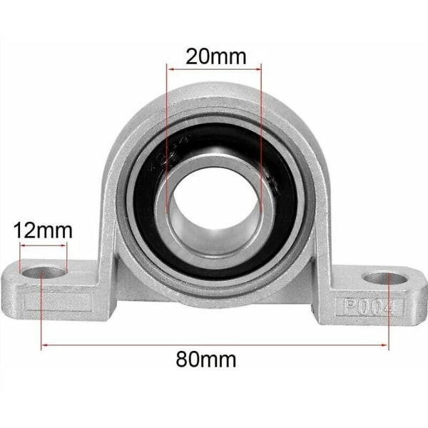 KP004 Lager - Zinklegerade/Kromstål låsskruvar med 20 mm håldiameter (2-pack)