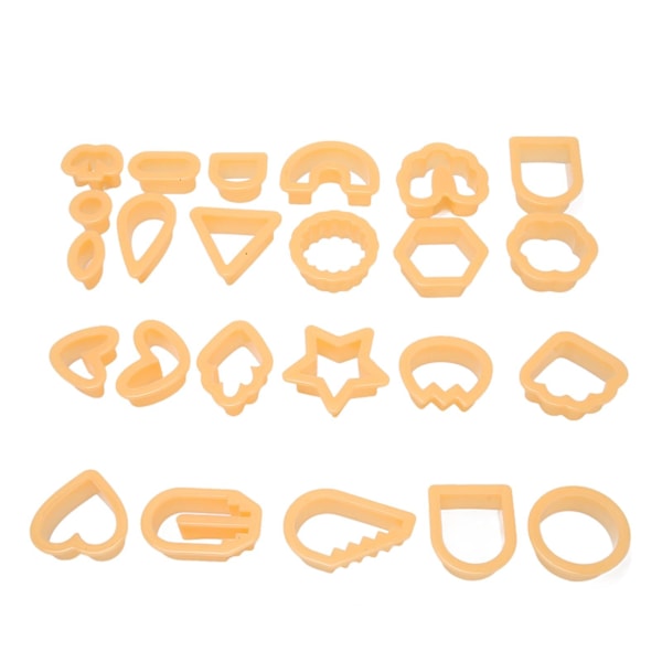 Polymer Clay Earring Cutters - 24pcs, Thickened Edge, Food Safe, DIY Hand Crafted - Ideal for Cakes and Candles (Orange)