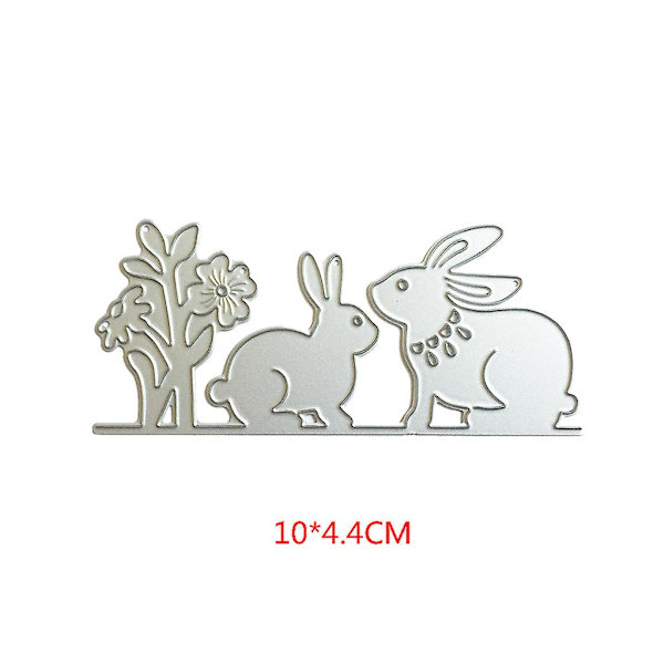 Påskehare blomst metal skæredør stencil scrapbooking DIY album stempel papir kort prægning dekor håndværk