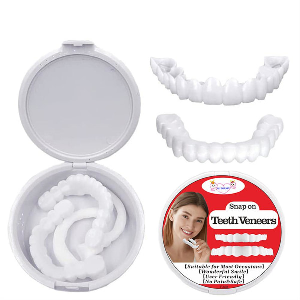 Smile Dental Falske Teeth Cover Perfect Smile Faner Comfort Fit Flex Proteständer