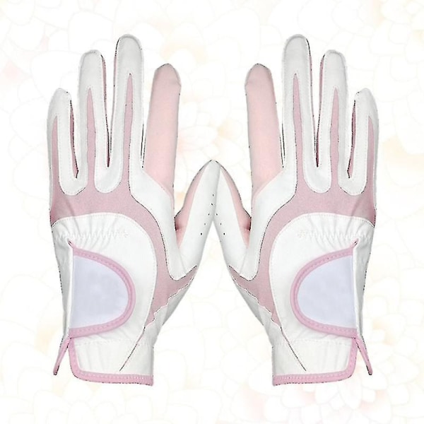 1 par damhandskar cover Tunna andningsbara mikrofiberhandskar för nybörjarentusiaster (vit rosa, 18)
