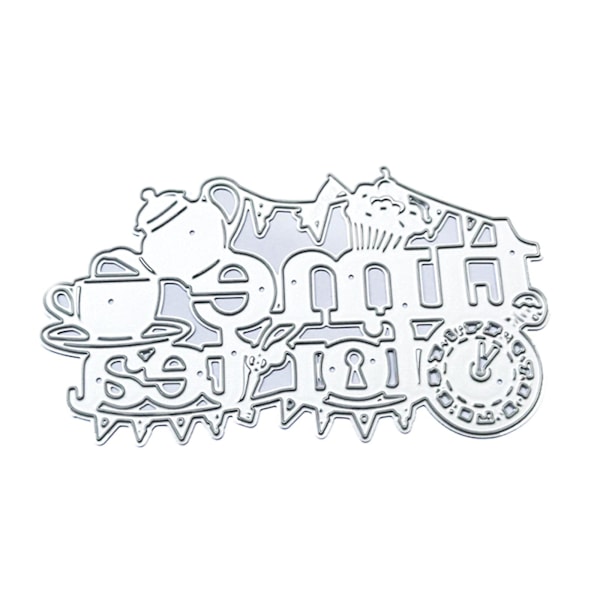 For Time For Tea Bogstaver Vimpel Metal Skæredør Stencil Diy Prægnings Templa