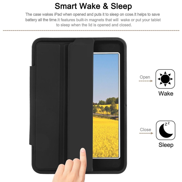 Iskunkestävä suoja+älykäs cover kova case Apple Ipad 2 3 4 5th Generation -laitteelle