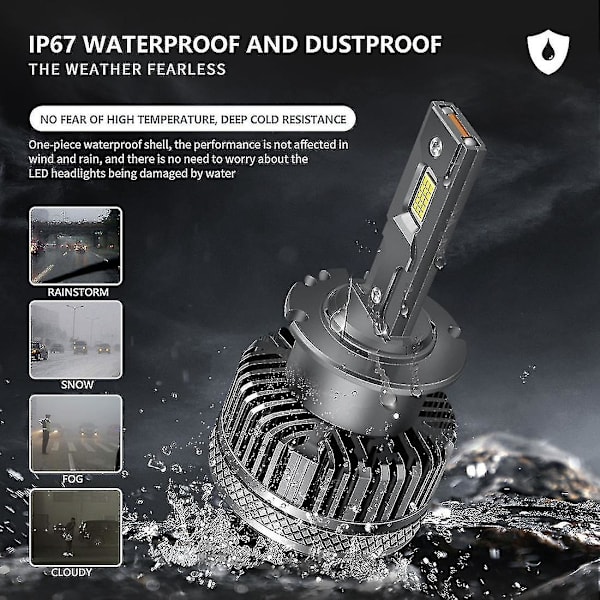 D2s/d2r Bilstrålkastare Glödlampa 110w 40000lm 6000k Vit Auto Ljus Led Uppdateringskit