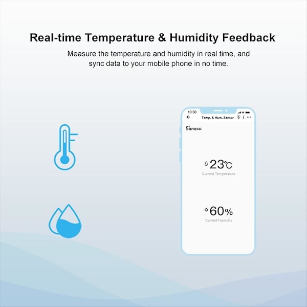 Sonoff Snzb-02 Zigbee Smart Temperatur- och Luftfuktighetssensor Inomhus Termometer