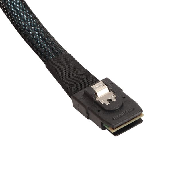 7-pinninen 12 Gbps:n Mini SAS - 4 SATA -kaapeli, 0,5 metriä / 1,6 jalkaa, tinattu kupari, kullattu kosketin, pöytätietokoneen koteloon