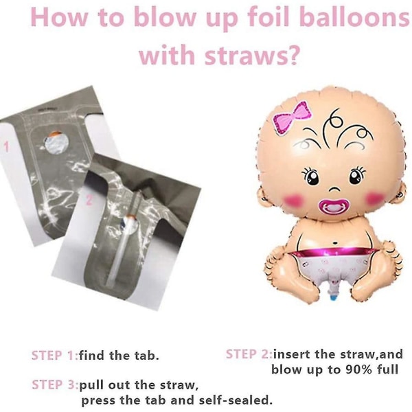 Baby Shower Dekorationer Girl, Baby Shower Rosa Ballonger Set, Baby Shower For Girl, Its A Girl Baby
