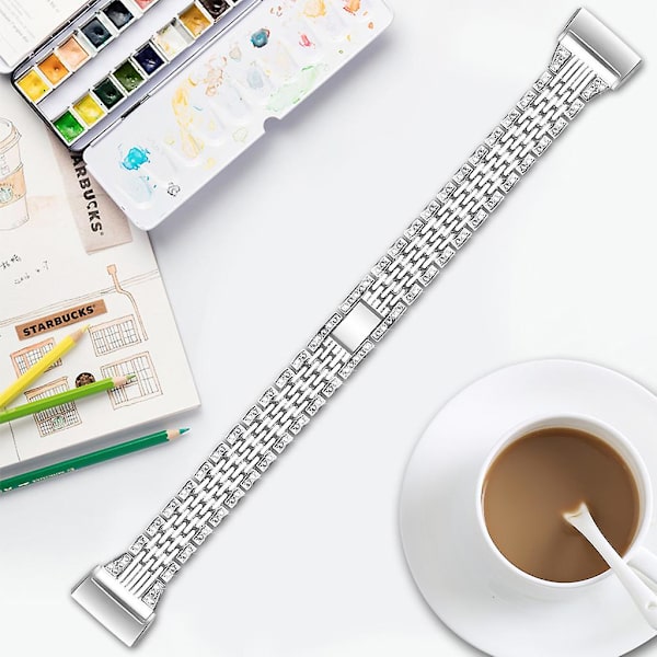 Handledsrem för Fitbit Charge 3 Smartwatch Armband Loop i rostfritt stål