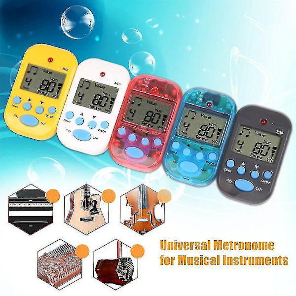 Mini professionell metronom digital LCD digital tuner för gitarr piano gitarr tillbehör