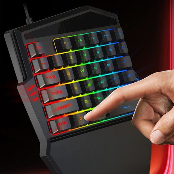Gamingtangentbord Enhand Rgb Ljusstarka Bakgrundsbelysning SpelTangentbord För Spel