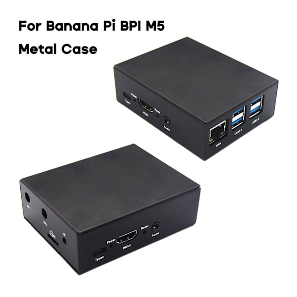Kaikki metalli kotelo laatikko Banana Pi Bpi M5 lämmönpoisto kotelo- kansi