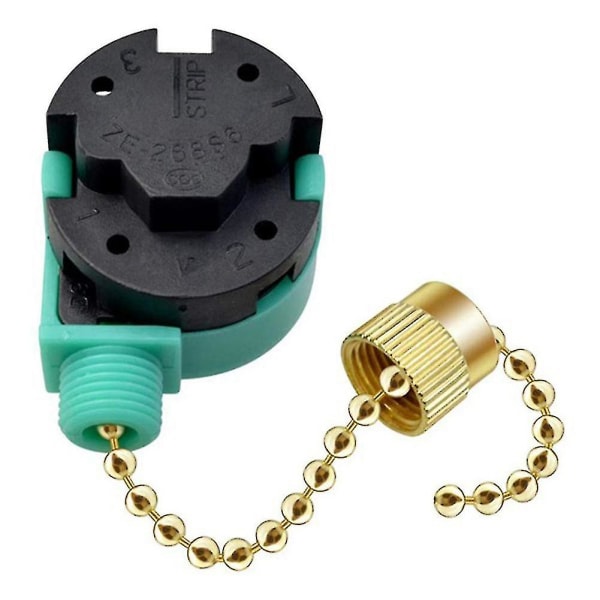 4 st takfläktsbrytare Zing Ear Ze-268s6, 3 hastigheter 4 trådar (guld)