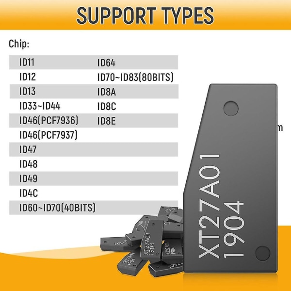 For Vvdi Super Chip Xt27 Xt27a01 Xt27a Transponder for Id46/40/43/4d/8c/8a/t3/47/8a Chip for Vvdi2 Vvdi Key Tool