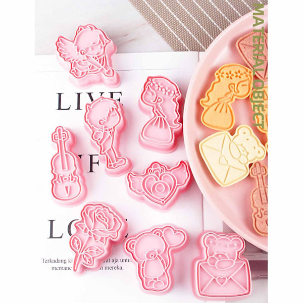 3D tegneserie kageformssæt Valentinsdag kageform DIY fondant dekoration til fødselsdag bryllupsfest