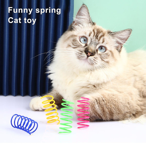 12 stk Cat Spiral Spring - Interaktiv, Bittbestandig, Trenings Cat Spiral Springs For Swatting
