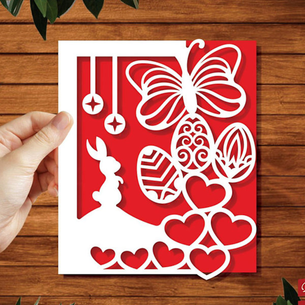 Påskhare Ägg Metall Skärmaskin Stencil Diy Scrapbooking Album Papperskort