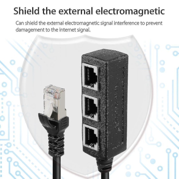 1-3 pistorasia LAN Ethernet -verkkojohdon RJ45-liitinjakaja