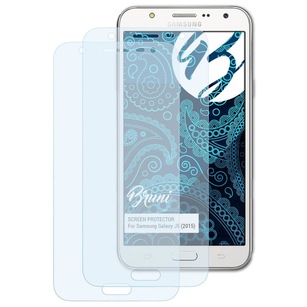 Bruni 2x beskyttelsesfolie kompatibel med Samsung Galaxy J5 (2015) Folie