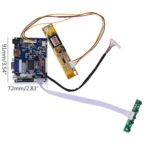 Hdmi-kompatibel Dvi+vga Lcd Led-skärmkontrollerkortdrivrutin 1280x800